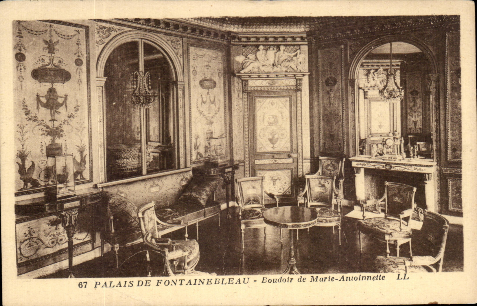CPA Palais De Fontainebleau Boudoir de Marie Antoinnette