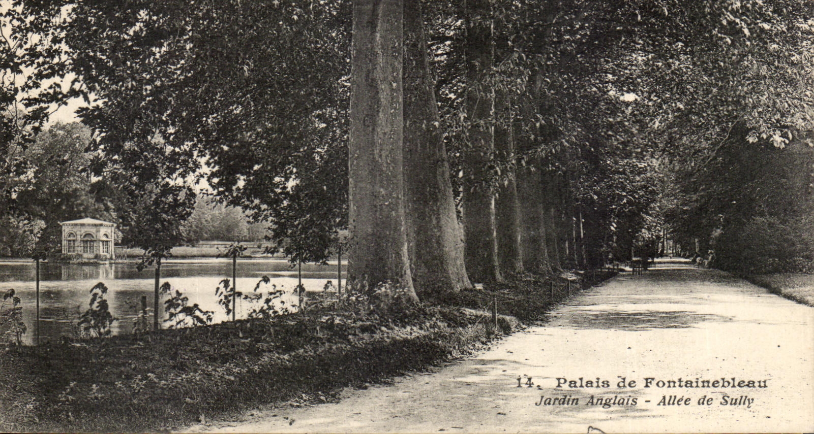 CPA Palais deFontainebleau Jardin Anglais Allee de Suily