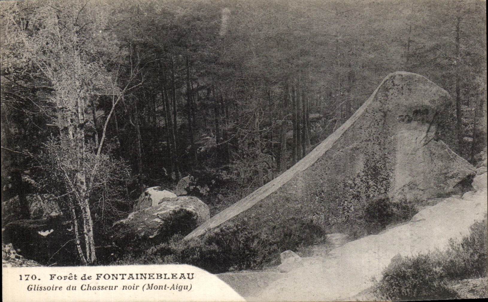 CPA Foret de Fontainebleau Glissoire du Chasseur noir Mont aigu
