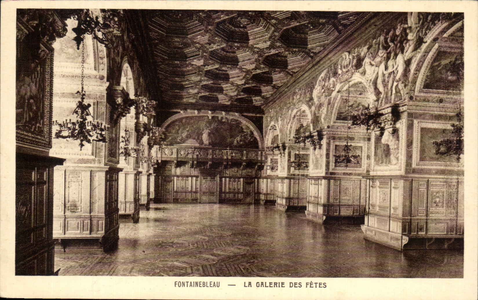 CPA Fontainebleau La Galerie Des Fetes
