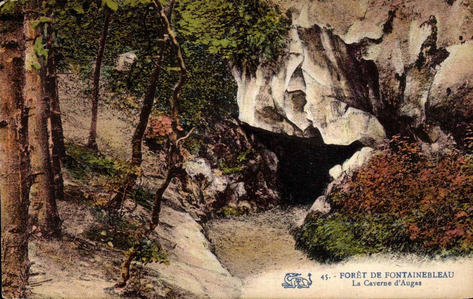 CPA Foret De Fontainebleau La Caverne d Angas