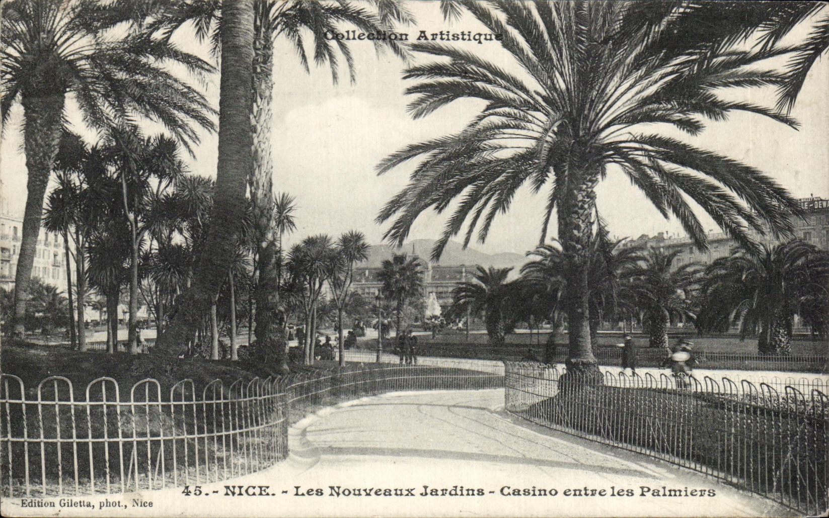 CPA Nice Les Nouveaux Jardins casino entre les Palmiers