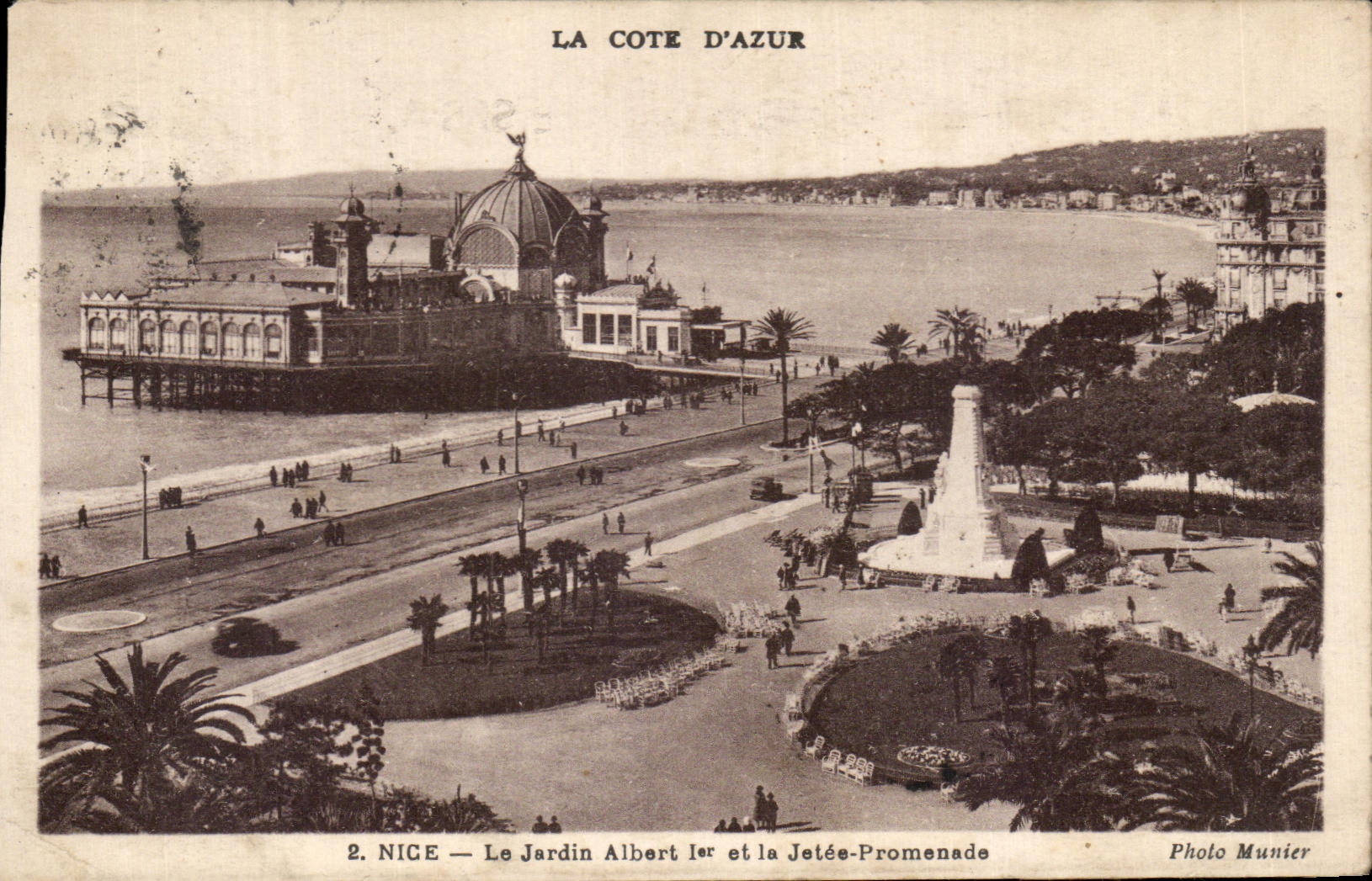 CPA Niza el jardin Albert y la caminata del embarcadero