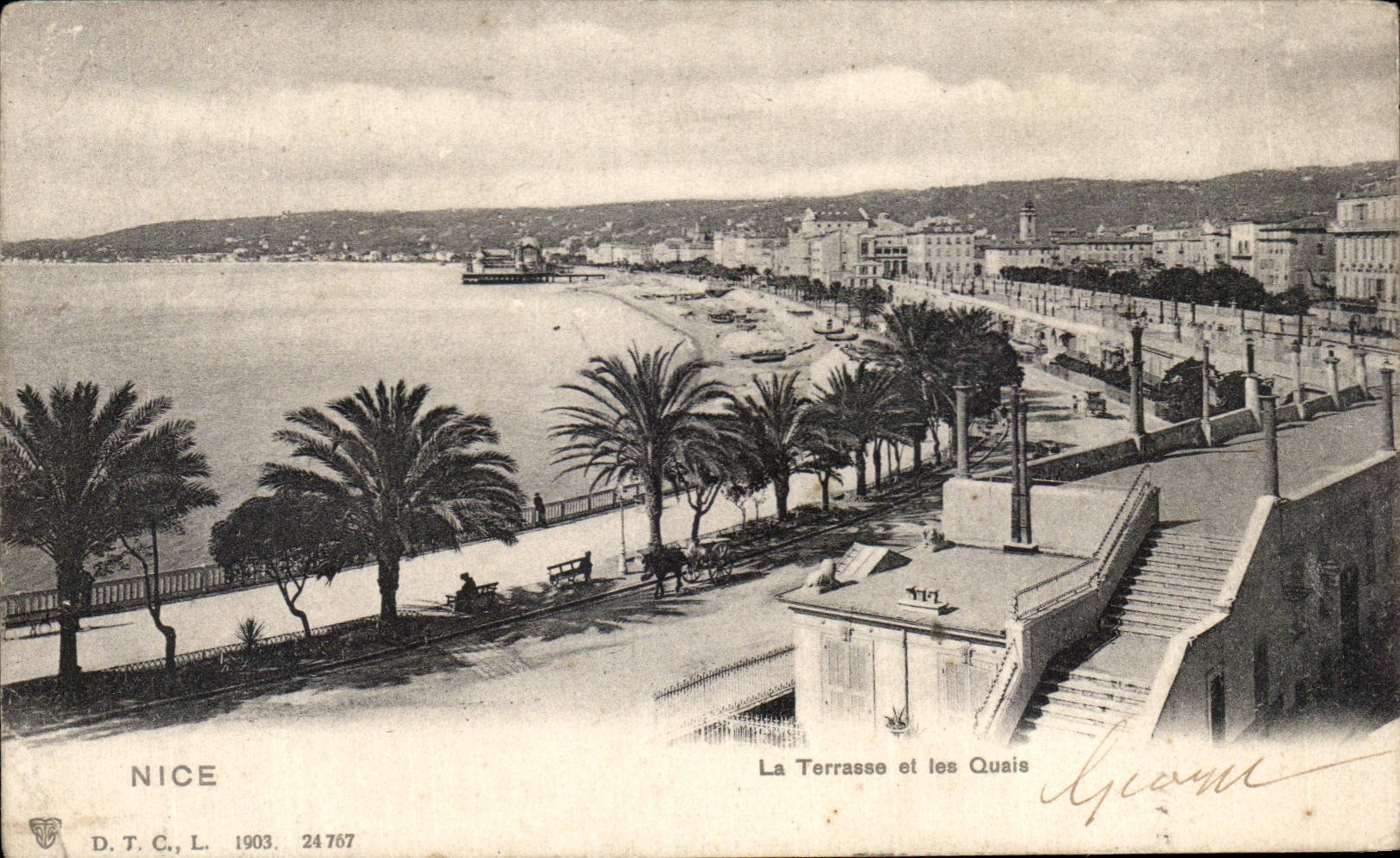 CPA Niza la terraza y los muelles