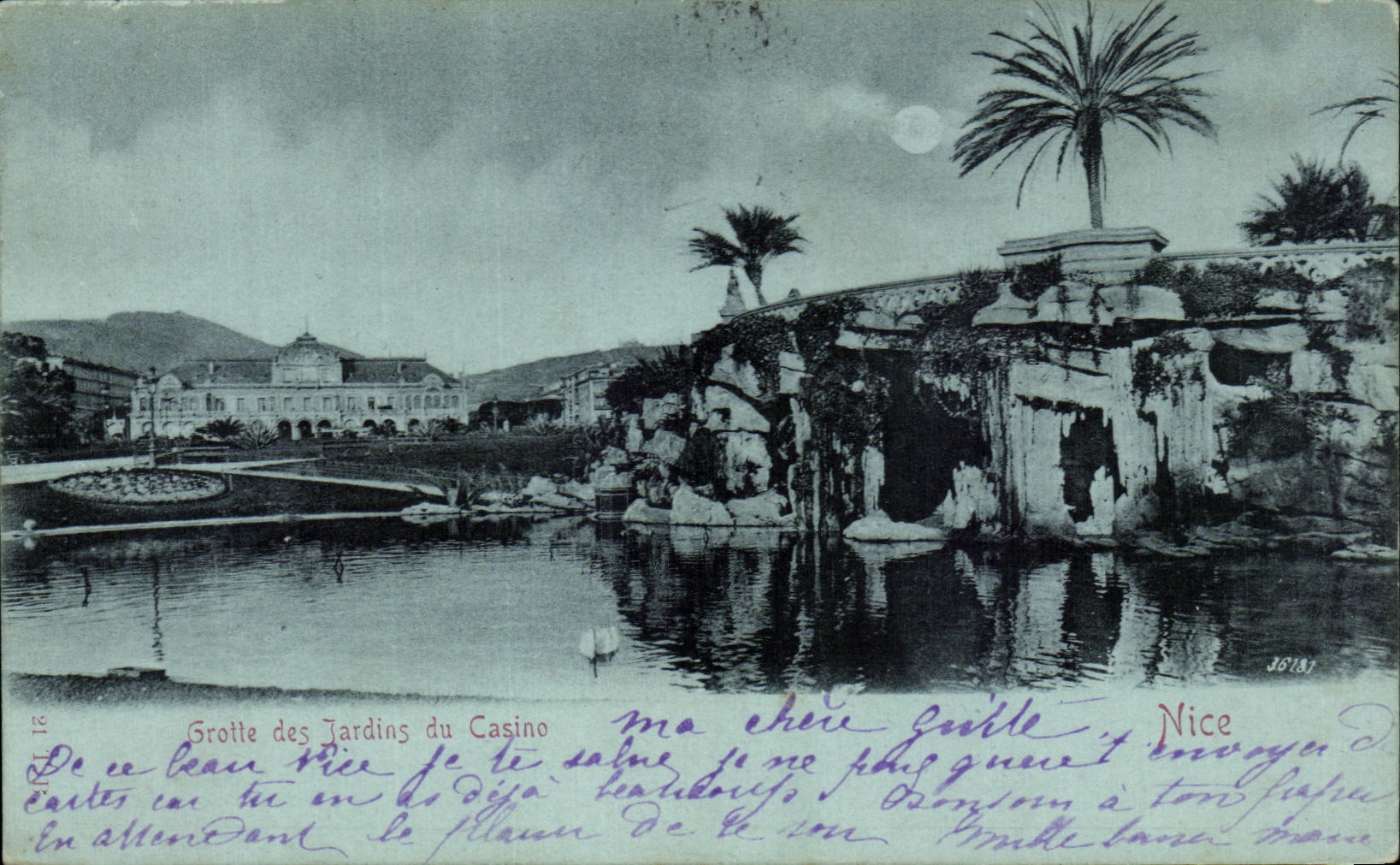 CPA Grotte des Jardins du Casino Nice