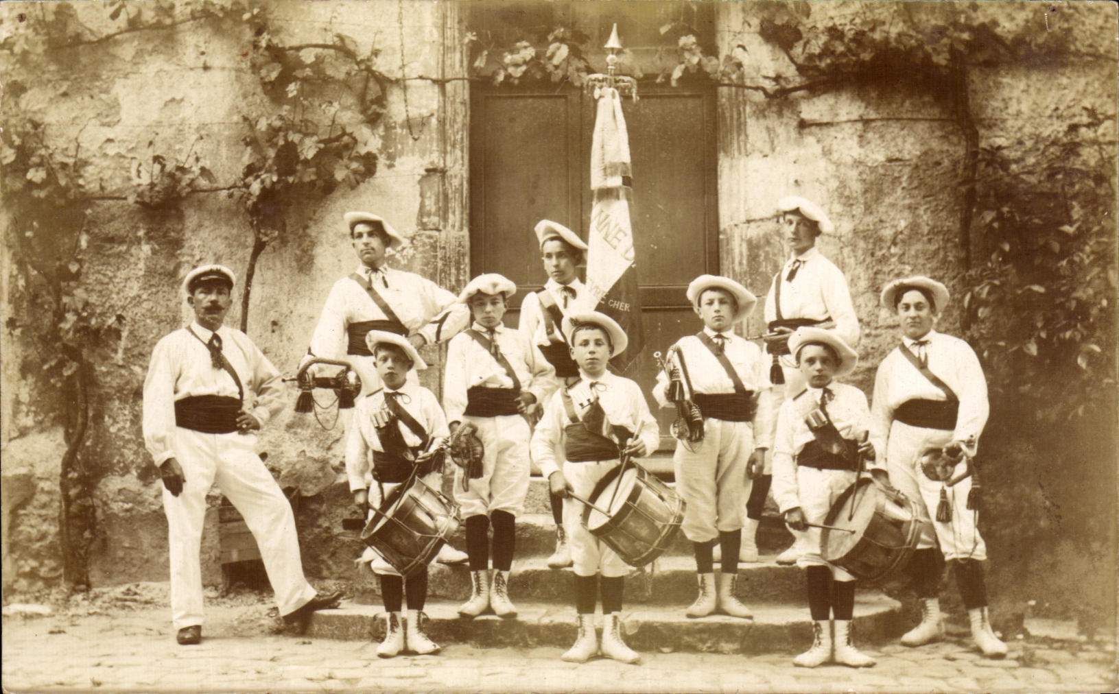 Real photo Troop children Musicians
