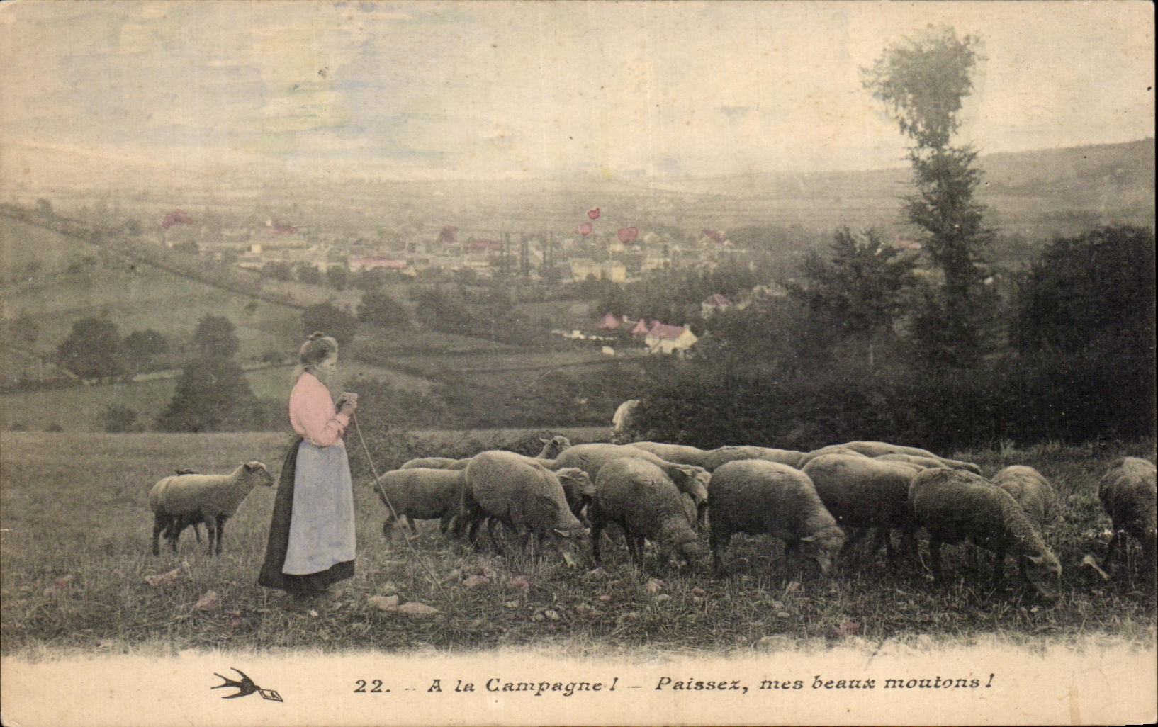 CPA A la Campagne Pnissez mes beaux moutons