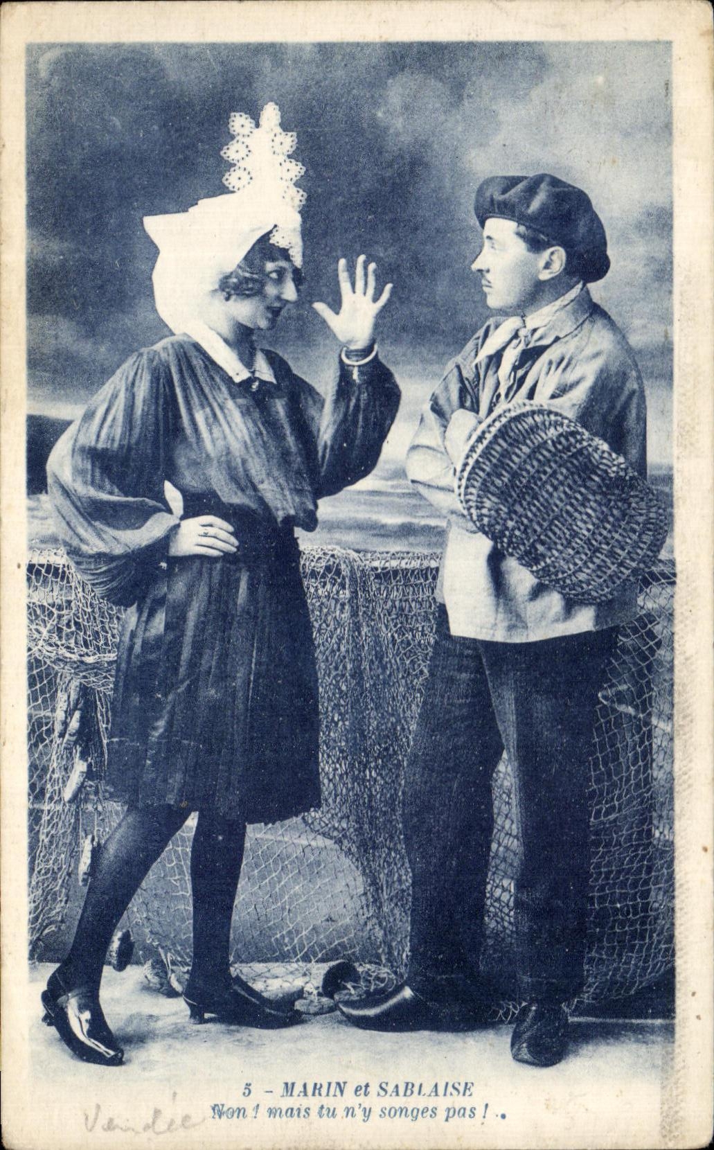 Marine CPA and Sablaise Folklore Costume