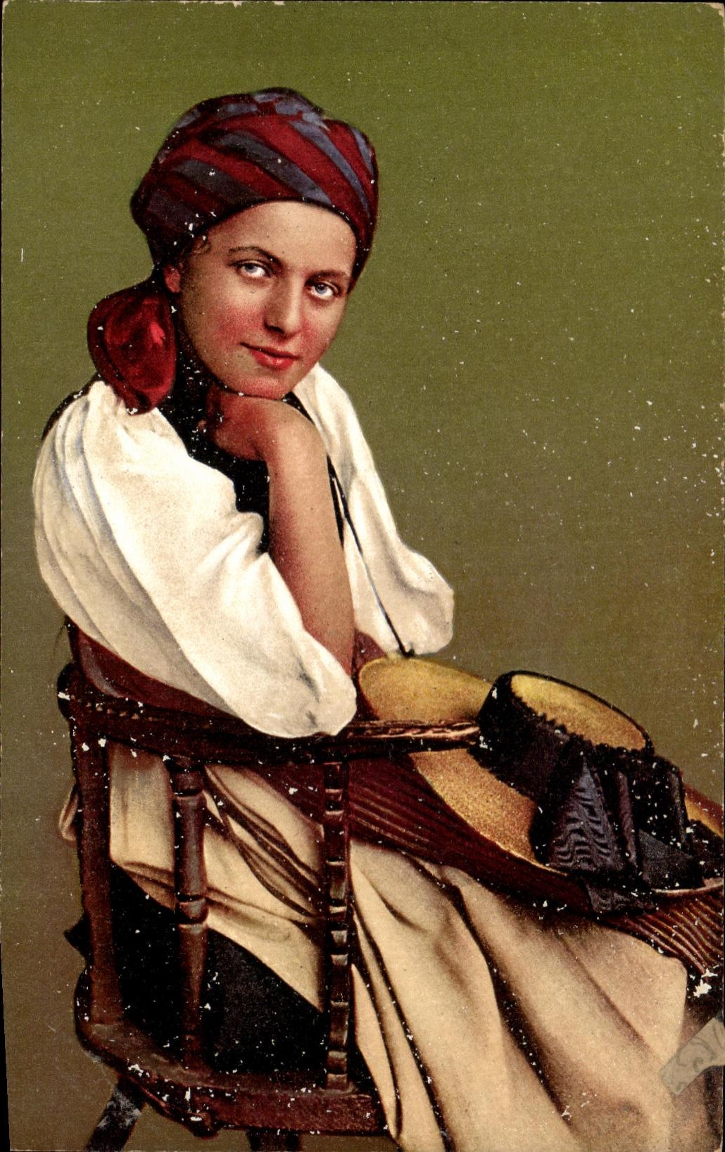 CPA Kanton Bern Haslitalerin Folklore Costume