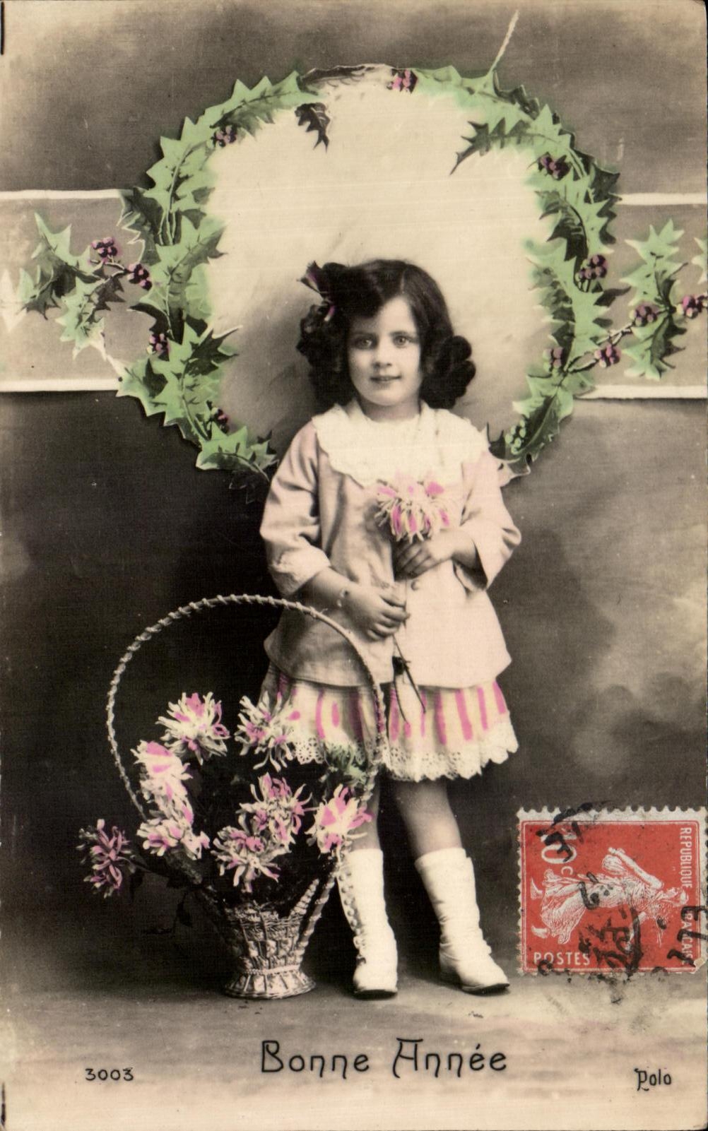 CPA Bonne Annee Fantaisie Enfant