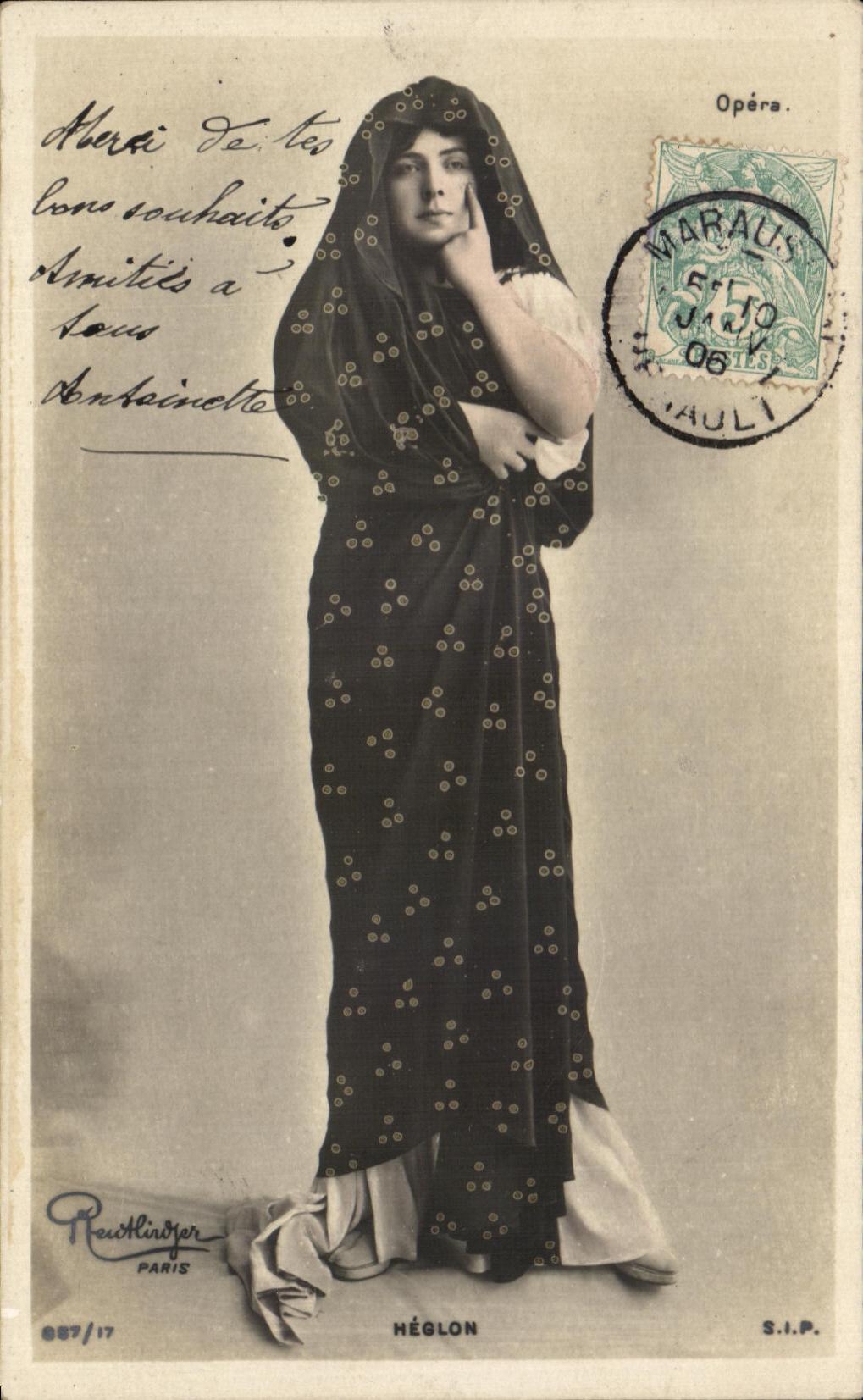 CPA Fantaisie Femme Heglon 