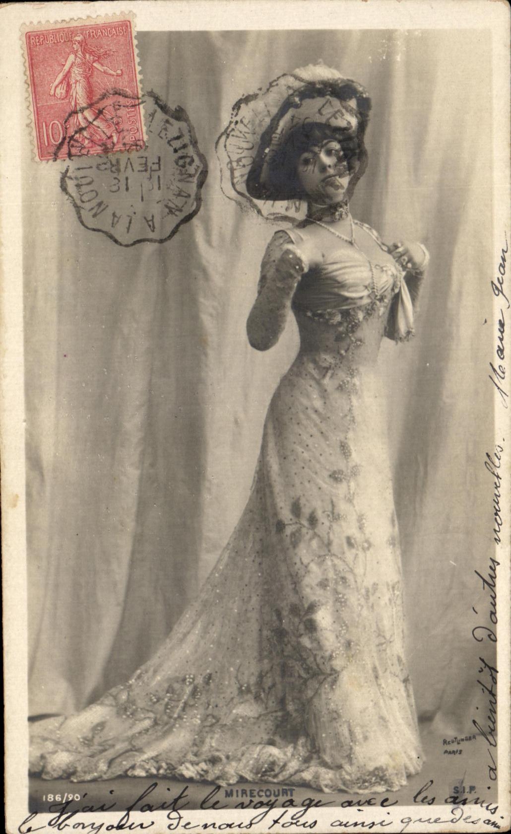 CPA Fantaisie Femme Mirecourt Theatre 