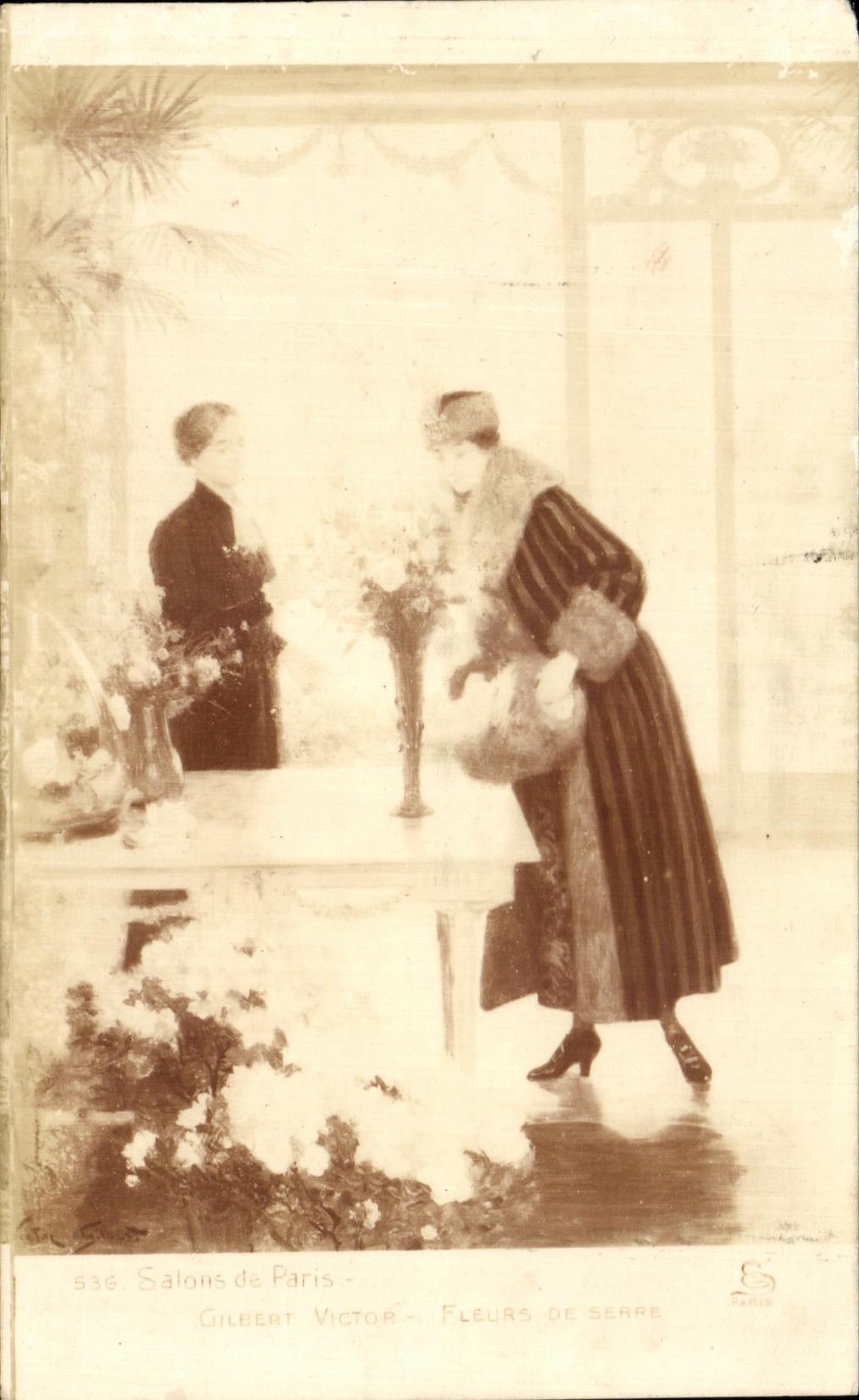 CPA Salons de Paris Gilbert Victor Fleurs de serre