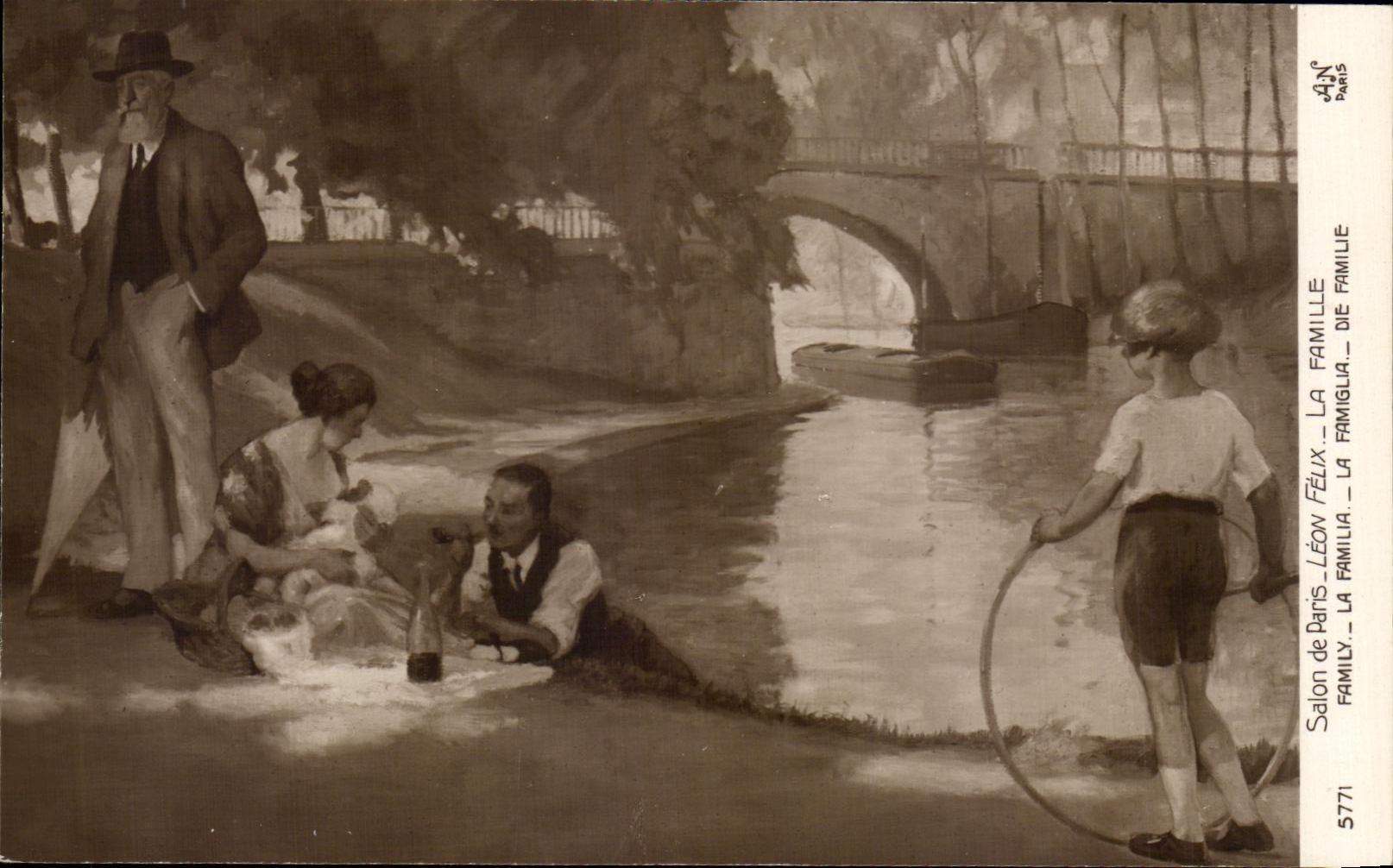 CPA Salon de Paris Leon Felix La Famille 