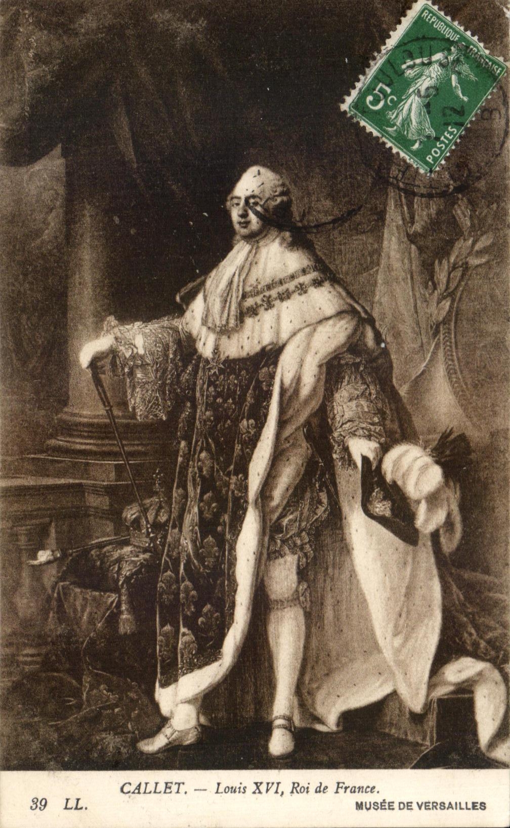 CPA Callet Louis XVI Roi de France Musee de Versailles
