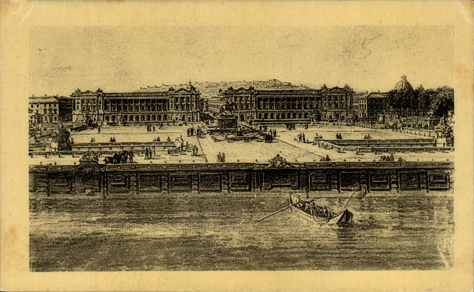 CPA the Place louis XV (after a gouache of perignon)