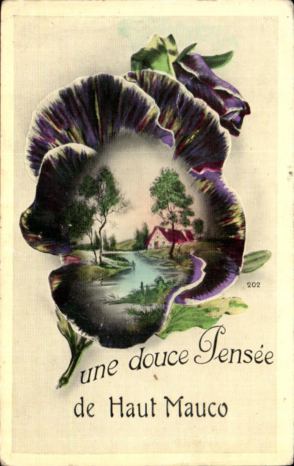 CPA Fantaisie Fleurs Une Douce Jensee de Haut Mauco