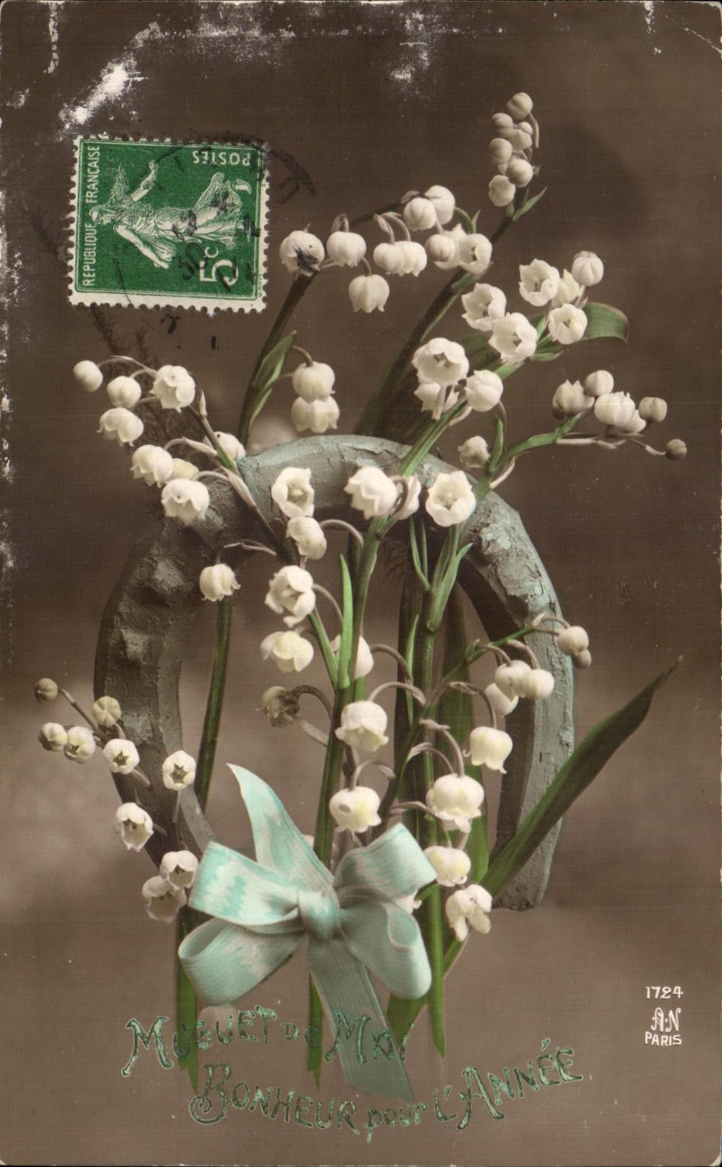 CPA Fantaisie florece Muguet de herradura