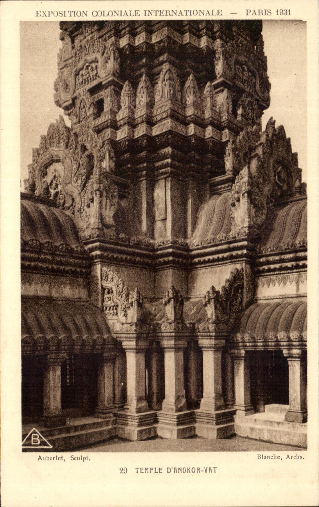 CPA Exposition Colonlale Internationale Paris Temple D Angkor Vat