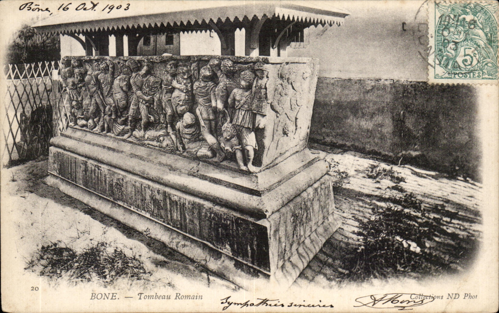 CPA Algeria Bone Roman Tomb