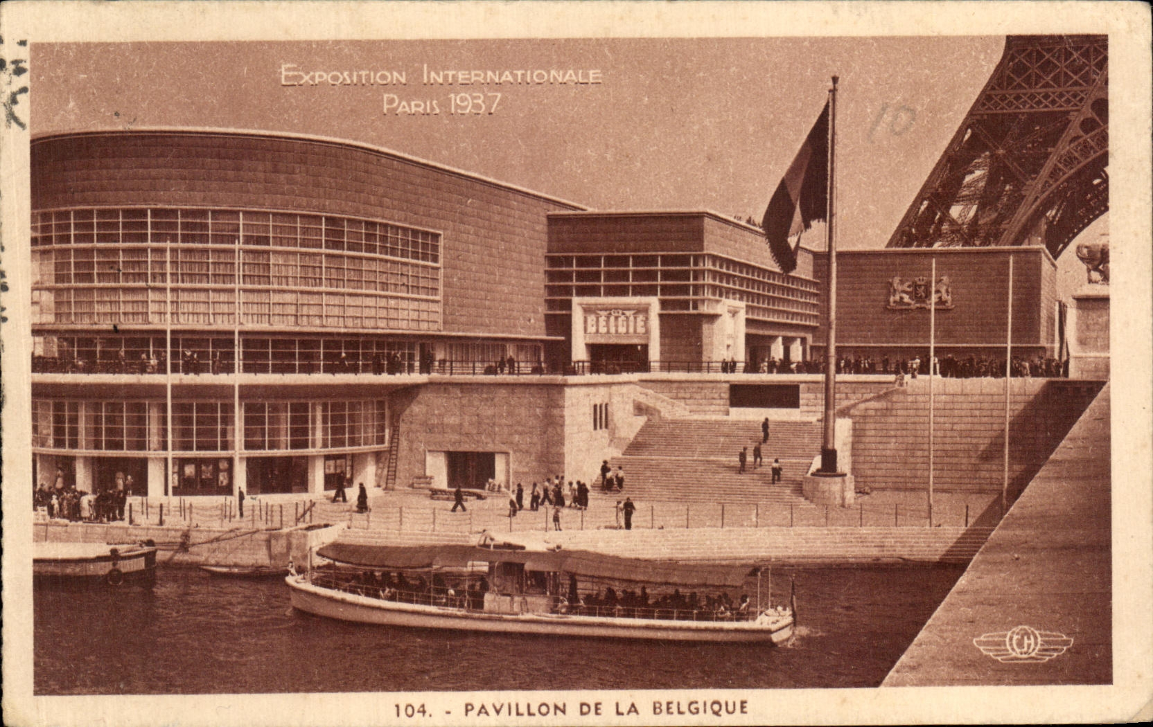 CPA Exposition Internationale Paris 1937 Pavillon De La Belgique Tour Eiffel