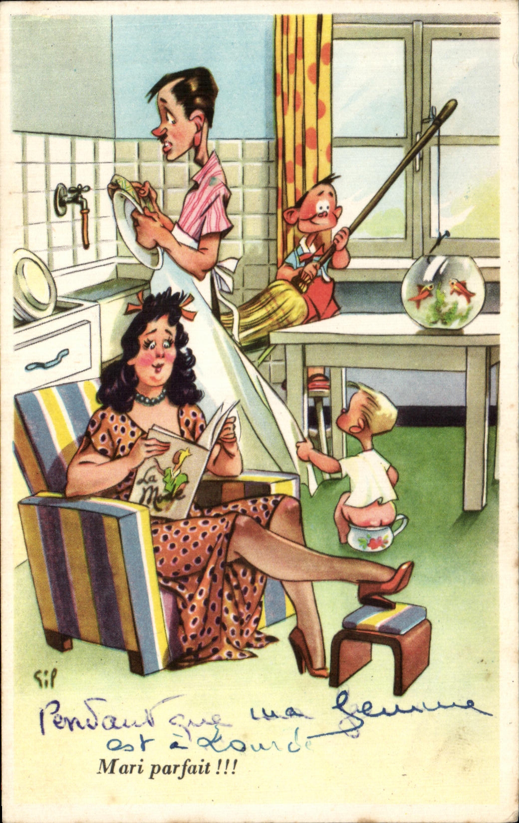 CPA Humor Woman and children