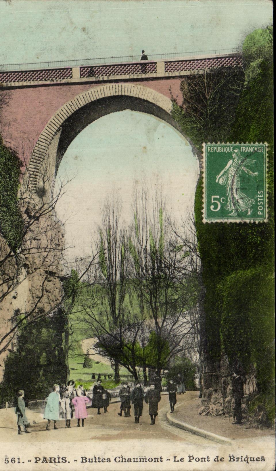 CPA Paris Chaumont Hillocks the Brick Children Bridge