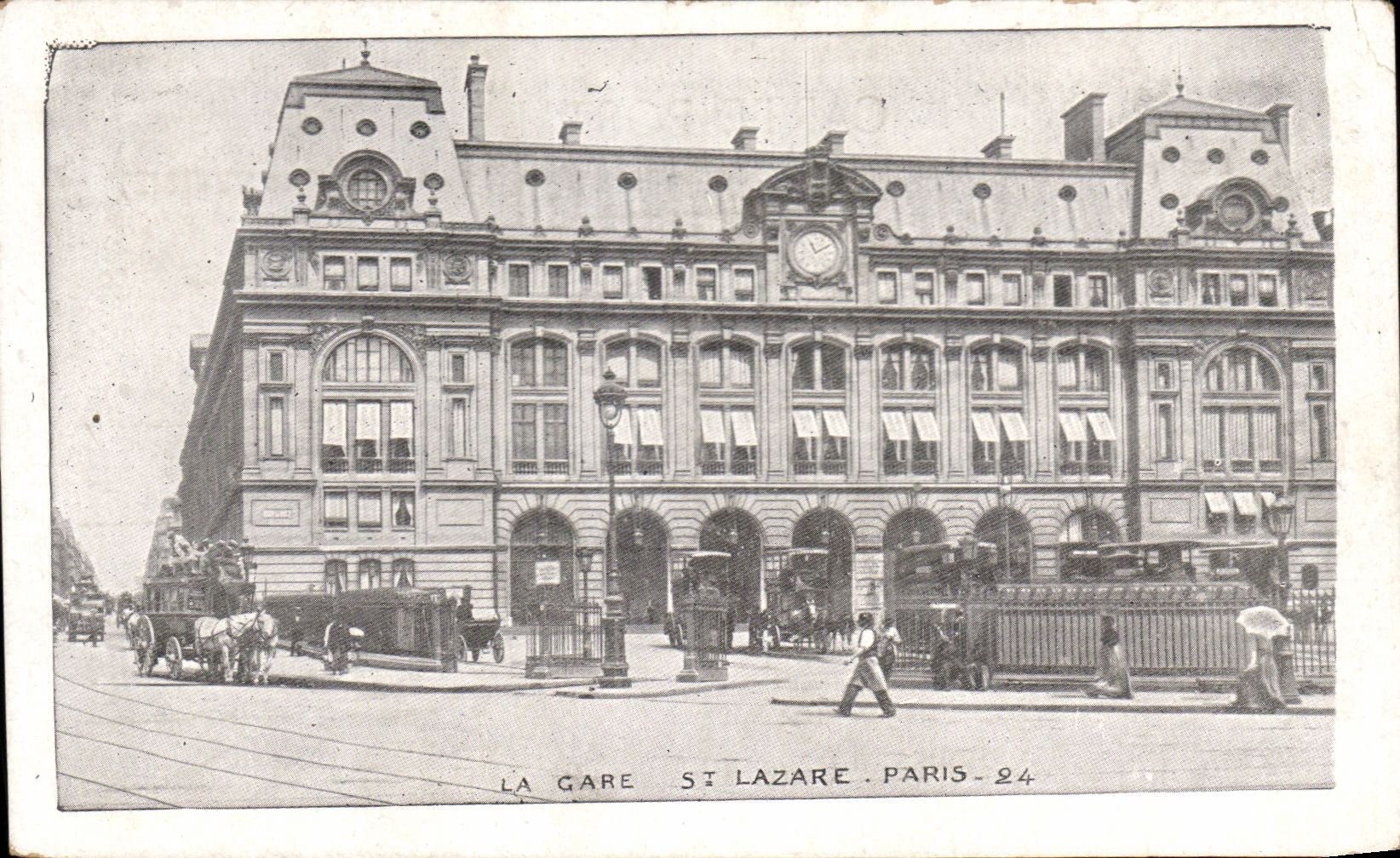 CPA Train station St Lazare Paris