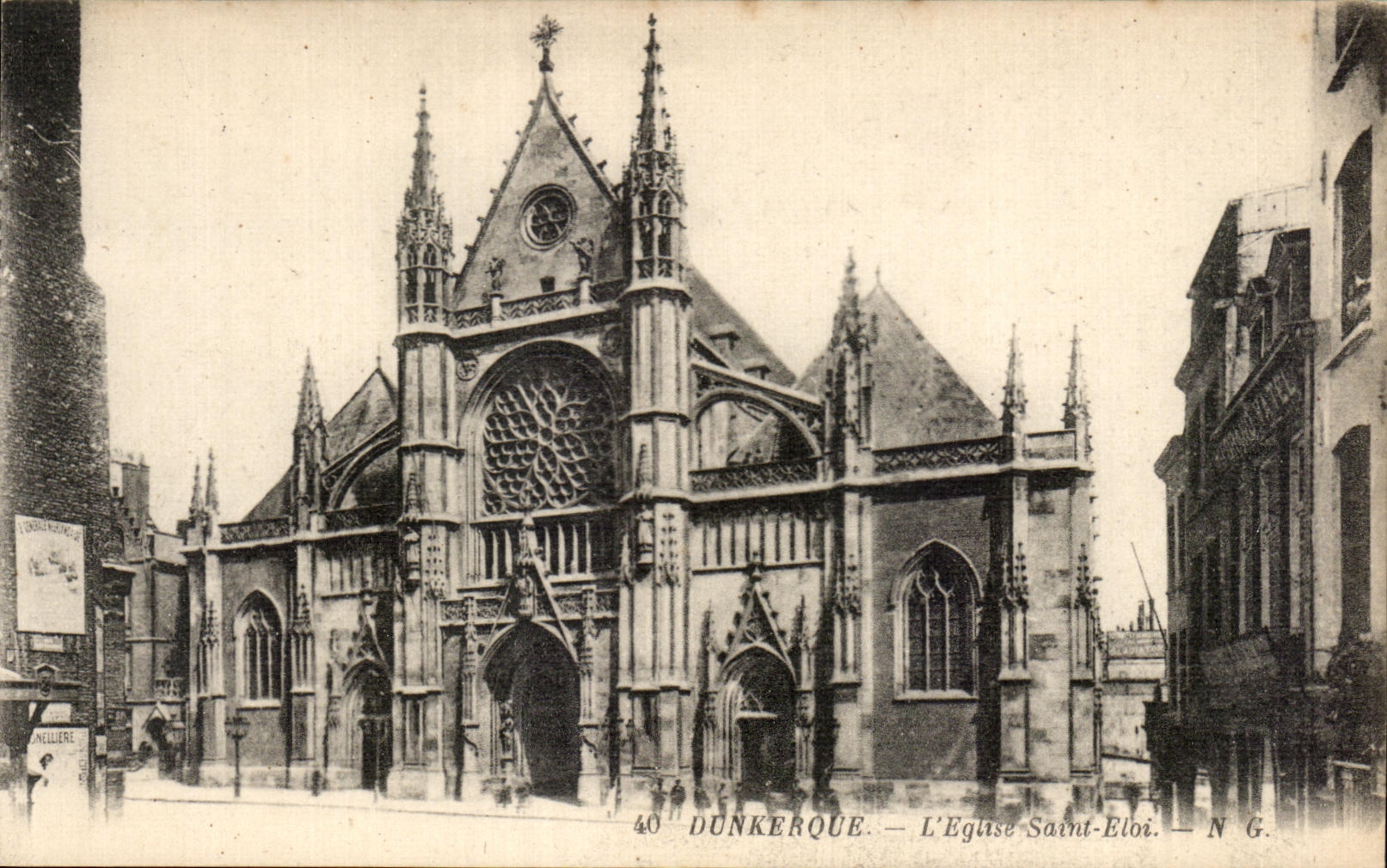 CPA Dunkerque L Eglise Saint Eloi