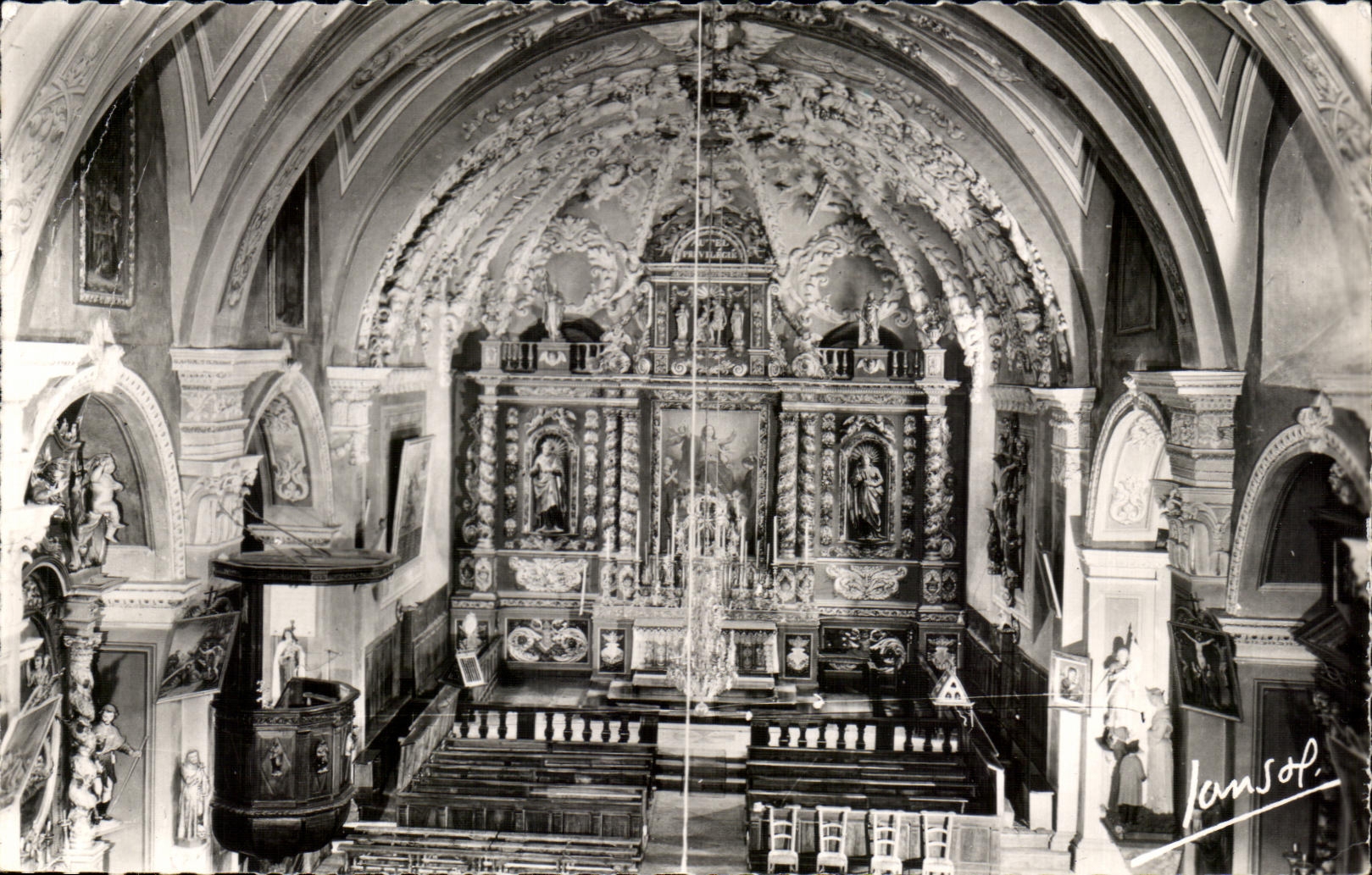 CPA Valloire Galibier (Savoy) Church XVII century old one of richest of Savoy