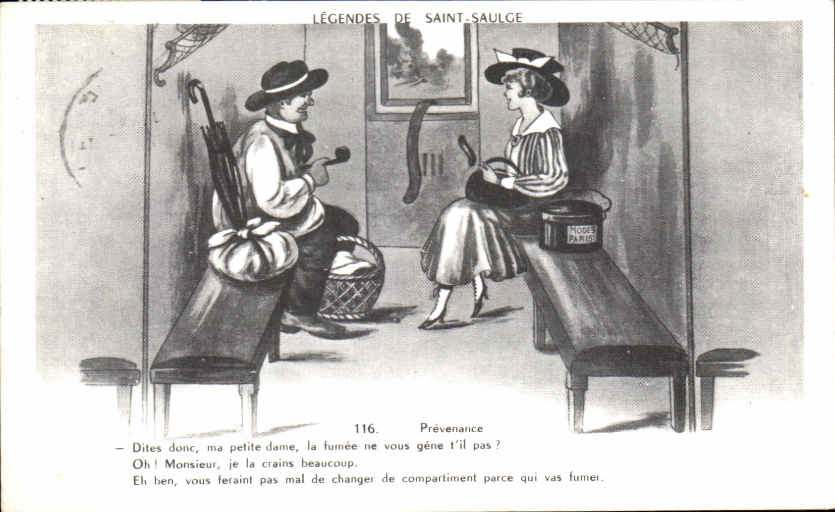 CPA Legends Of Saint Saulge Attention Train Woman and peasant