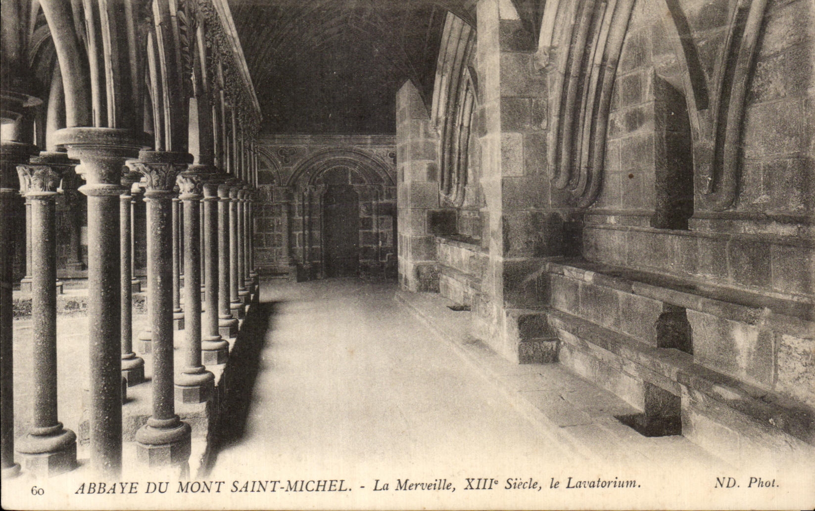 CPA Abbaye Du Mont Saint Michel La Merveille XIII Siecle Le Lavatorium