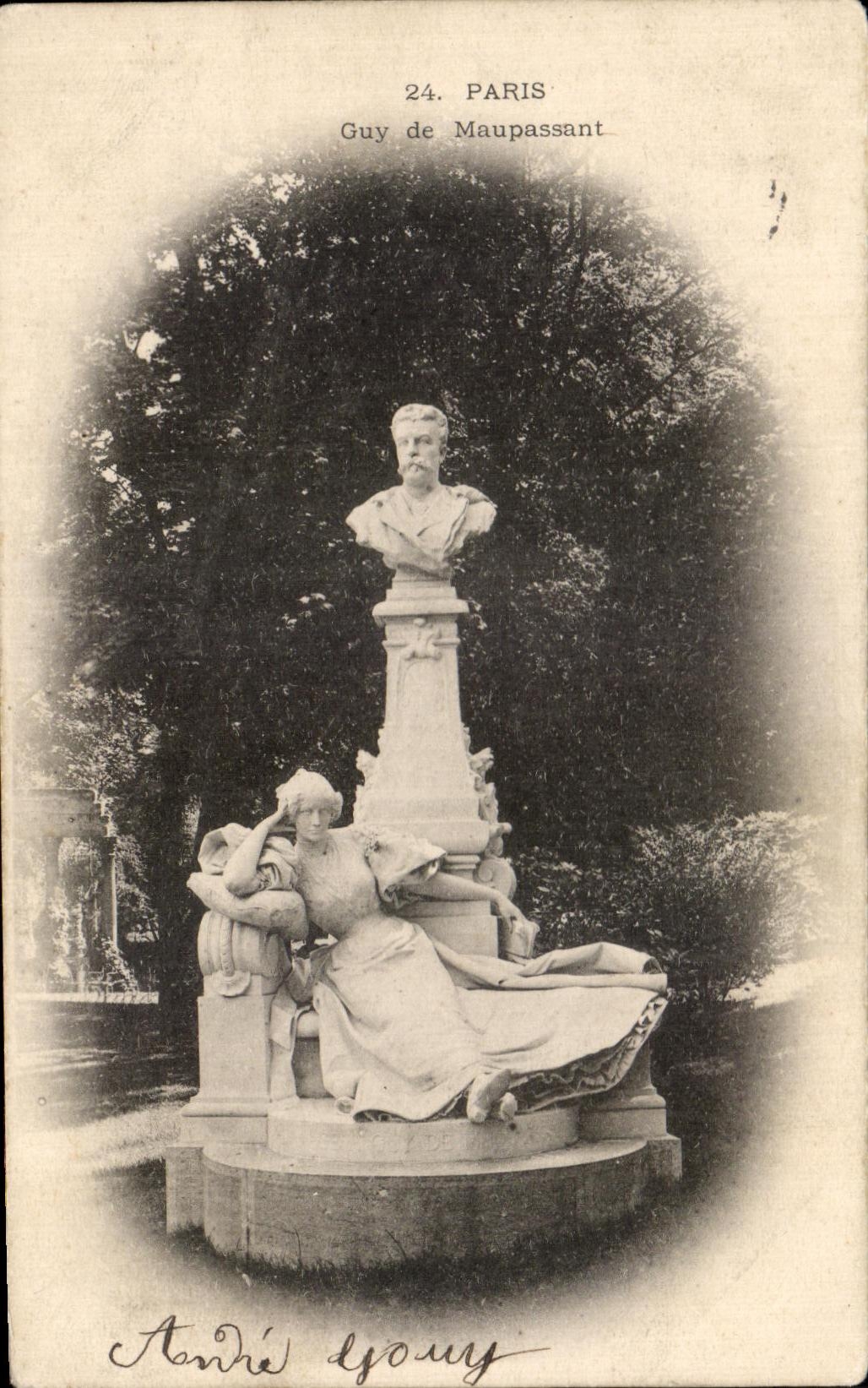 CPA Paris Guy of Maupassant