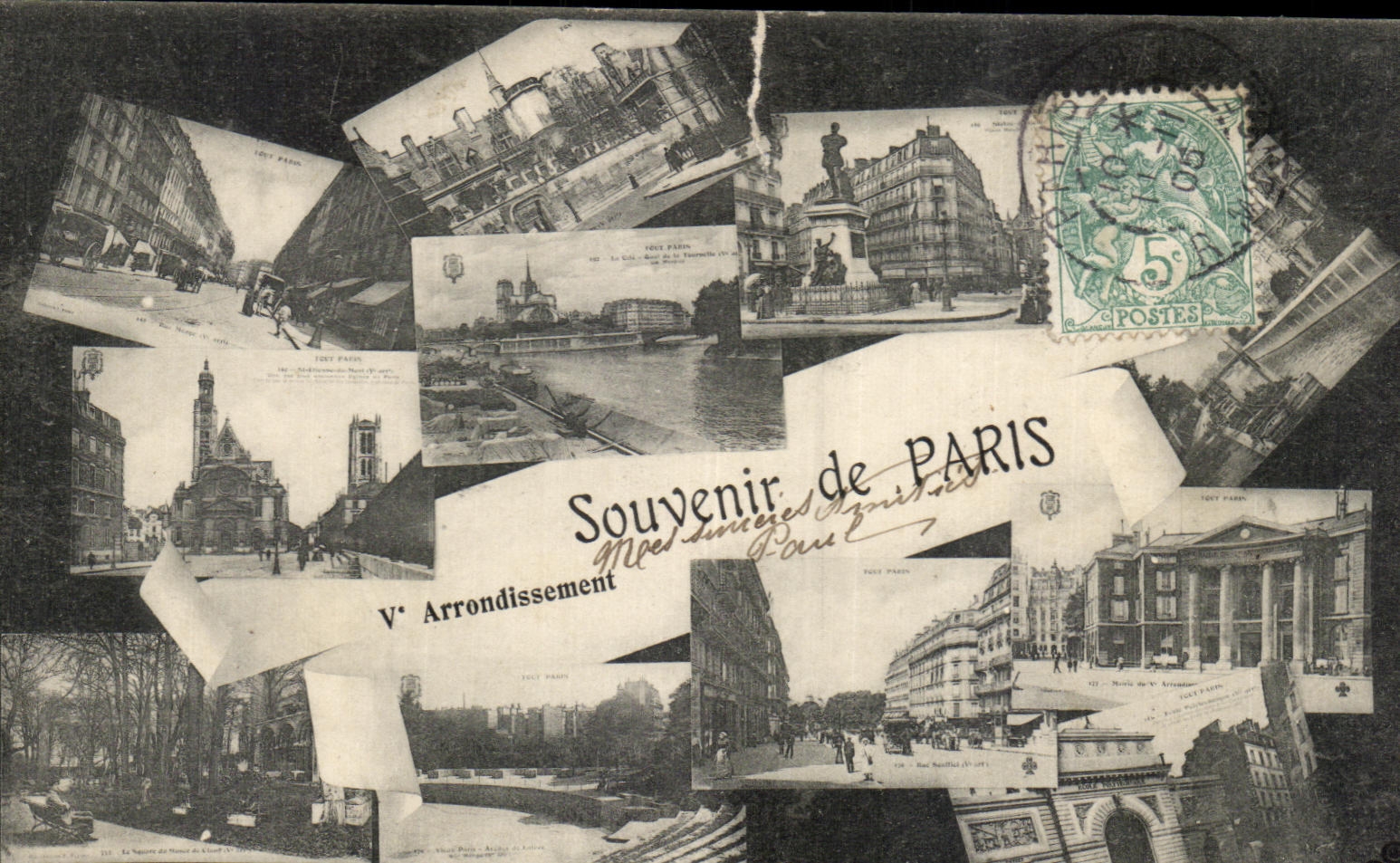 CPA Souvenir Of Paris 5th District