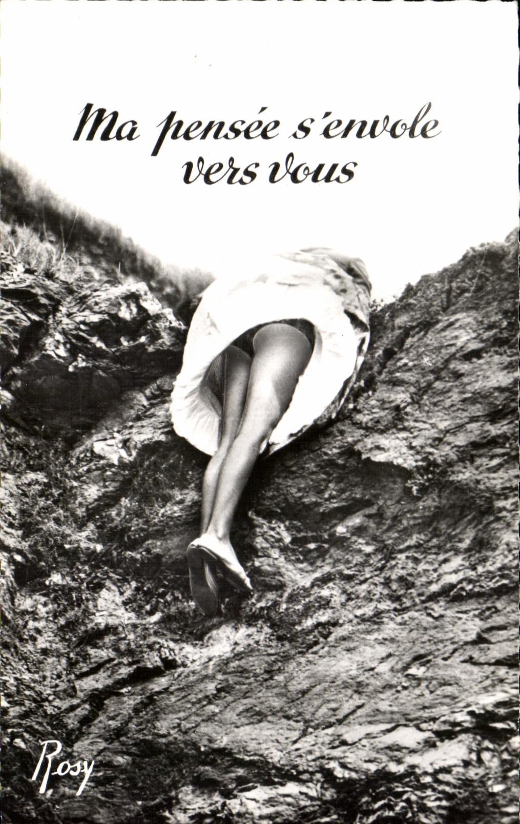 CPA My Thought S flies away Towards you Humor Woman