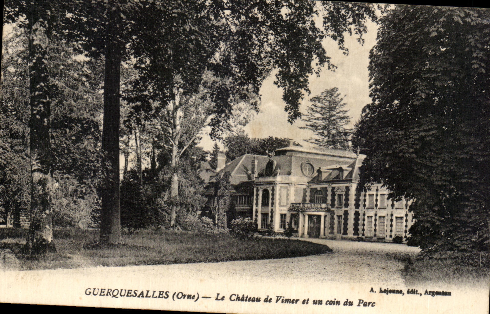 CPA Guerquesalles Le Chateau de Vimer et un coin du PArc