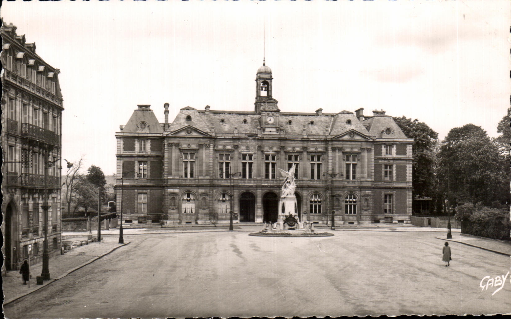 CPA Elbeuf Town hall Places Aristide Briand