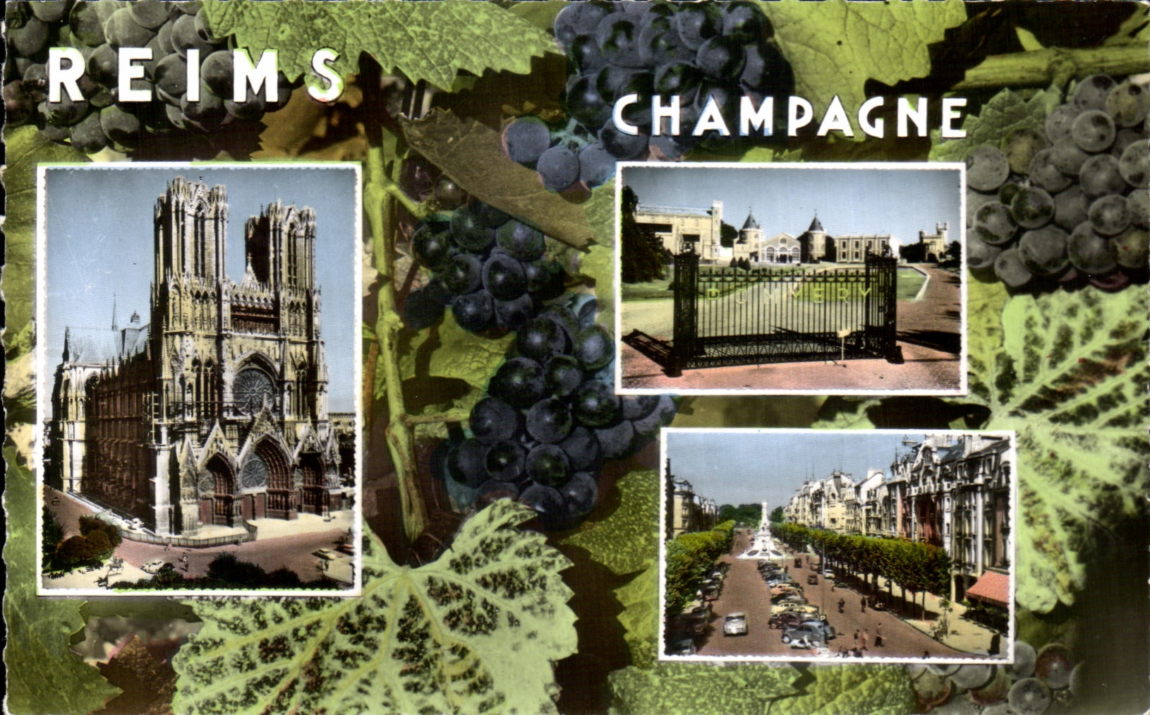 CPA Reims Champagne the Cathedral the Place Drouet Erlon