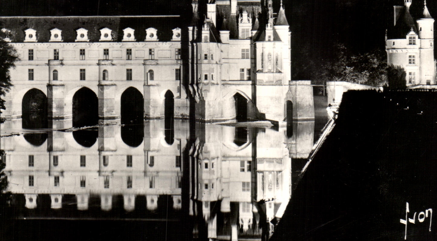 CPA Chenonceaux que el castillo ilumina