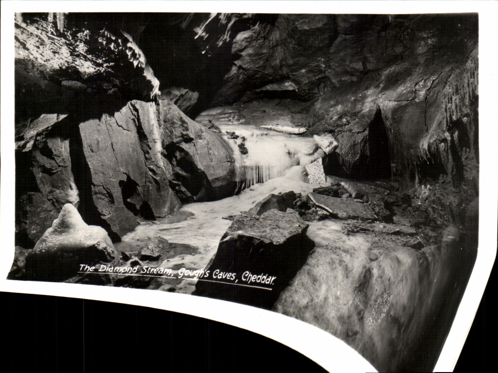 CPA The diamond Stream Gough S Cheddar cellars