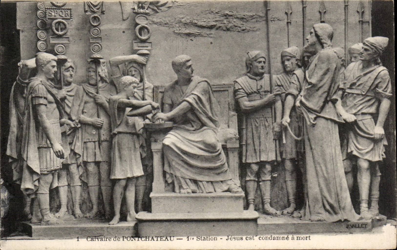 CPA Calvaire of Pontchateau 1 Station Jesue east Condamne died