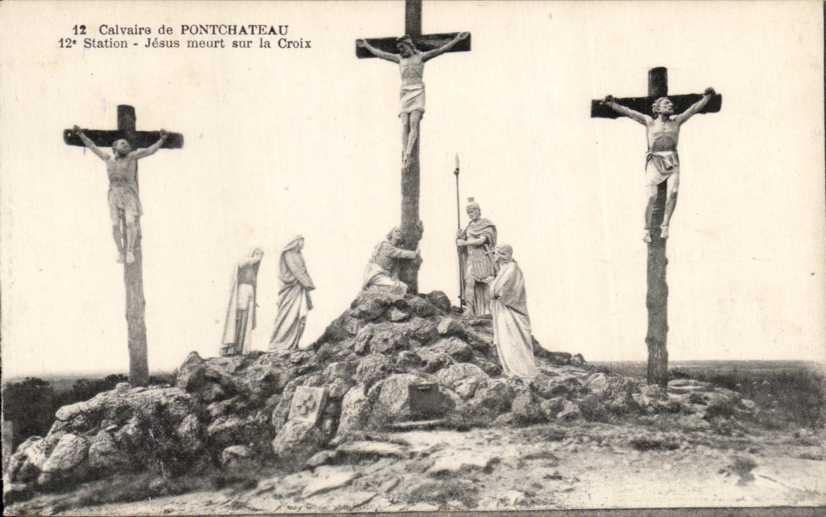 CPA Calvaire of Pontchateau 12 Jesue Station dies on the Cross