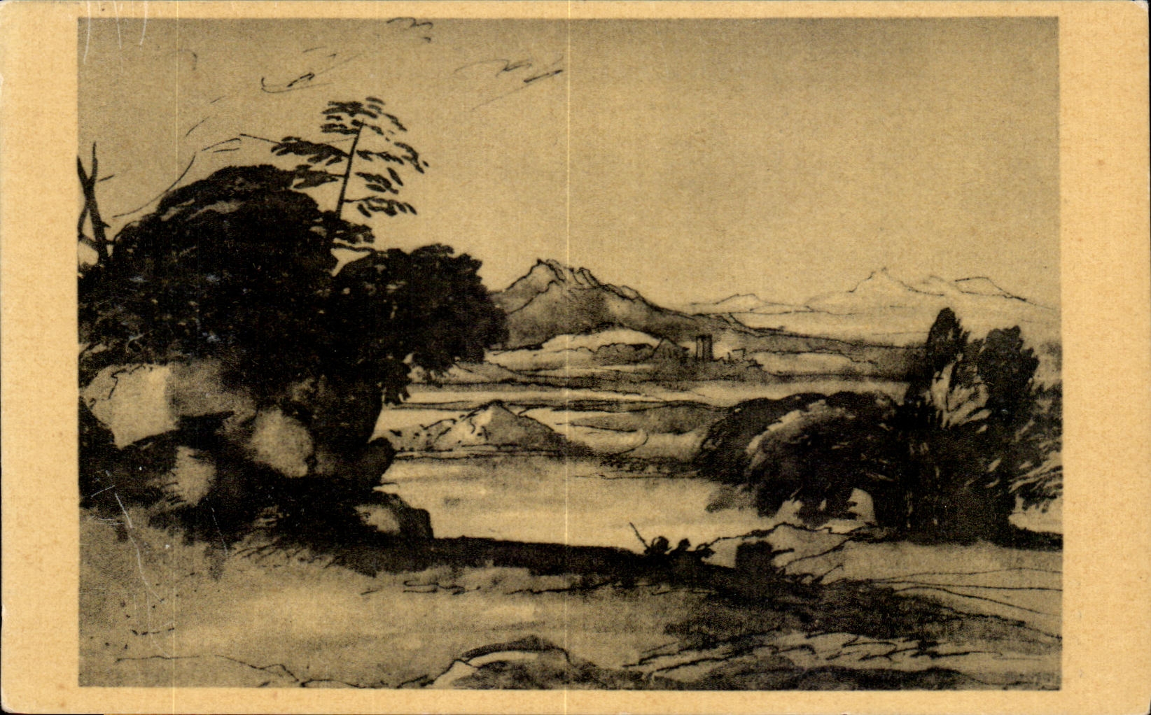 CPA Claude Lorrain Paysage de la Campagne romain Claude Gelee 