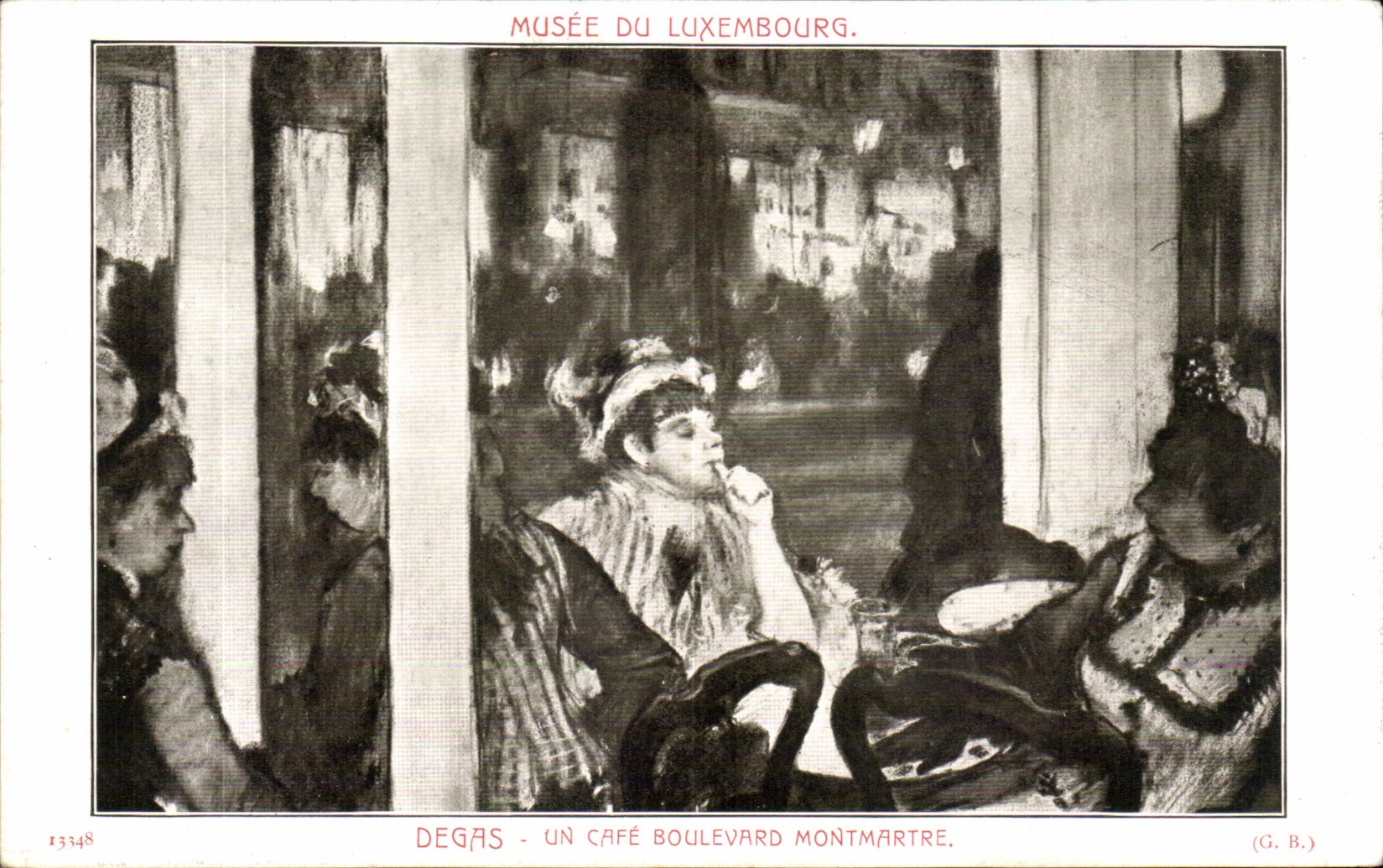 CPA Degas Un Cafe Boulevard Montmartre Paris Musee du Luxembourg