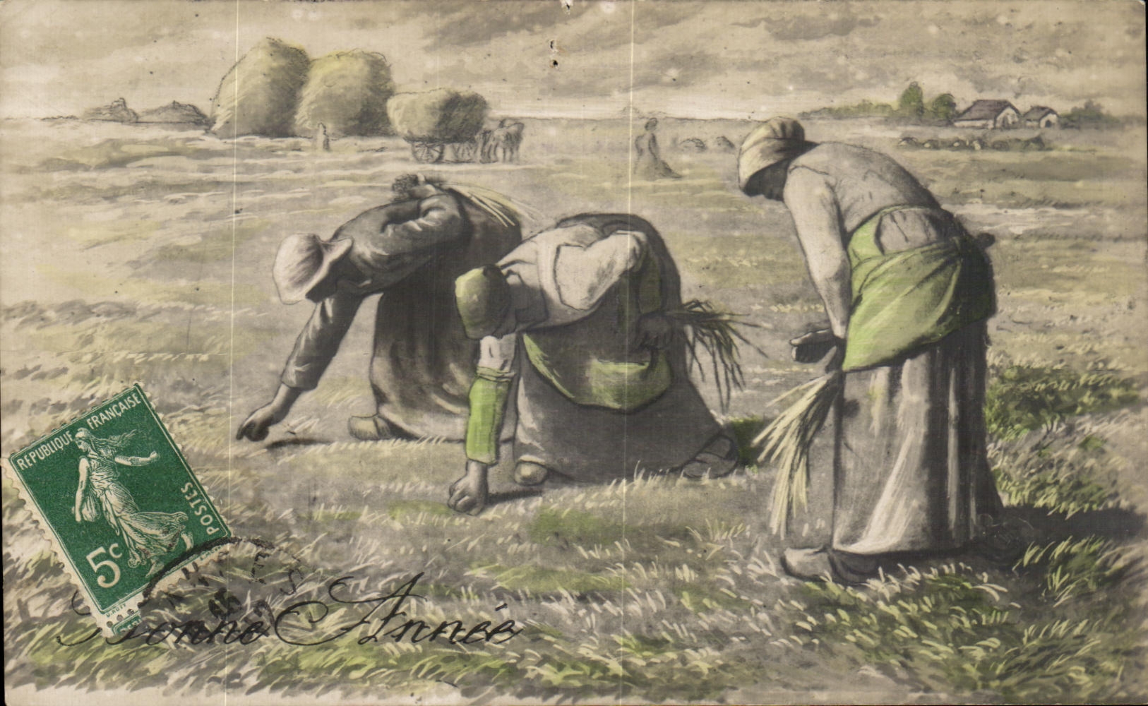 CPA Paysans Glaneurs