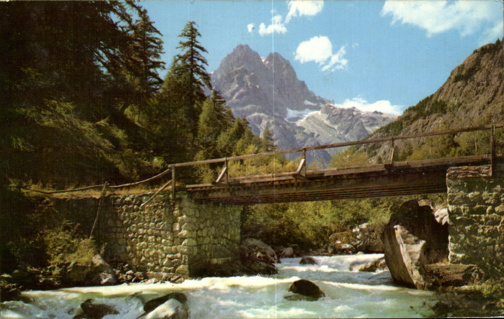 CPA the Alps natural colors the torrent