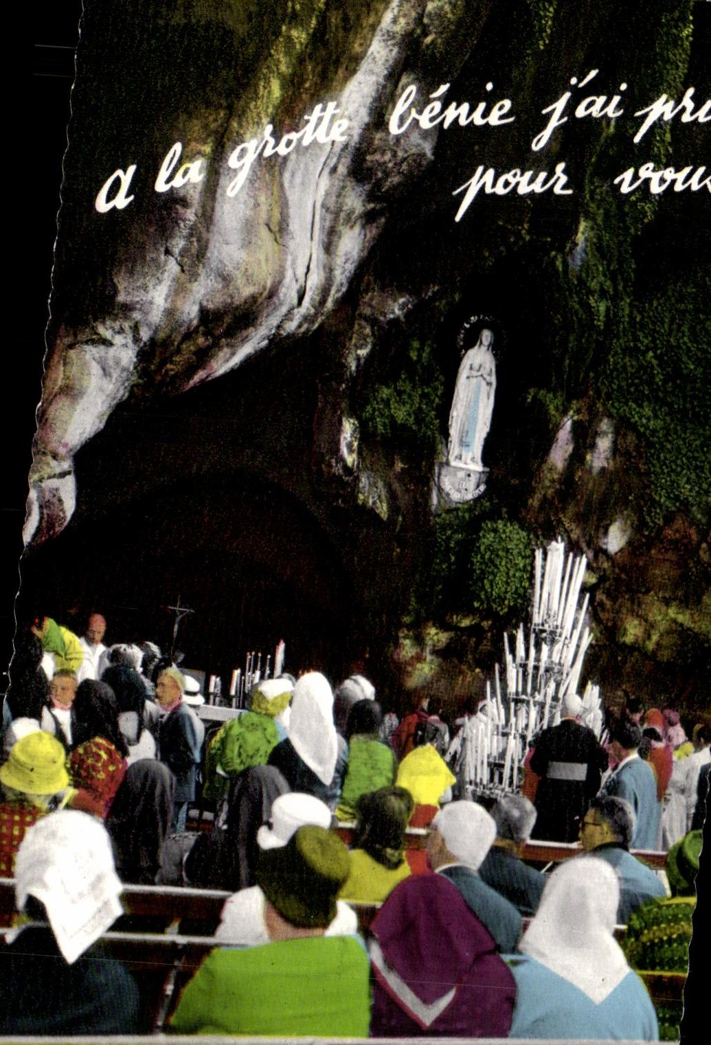 CPA Lourdes the Cave of I Immaculate Conception The Grotto off the Immaculate Design Die Cave der Unbefleckten