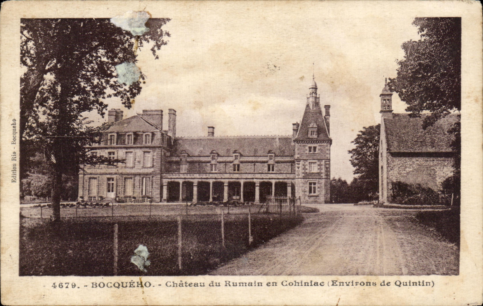 CPA Bocqueho Chateau du Rumain en Cohiniac Environs de Quintin 