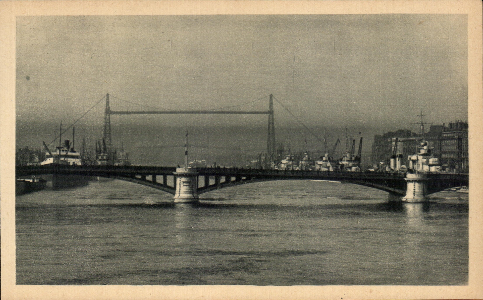 CPA Rouen Bridge Boeldieu and Transbordeur The Boeldieu bridge