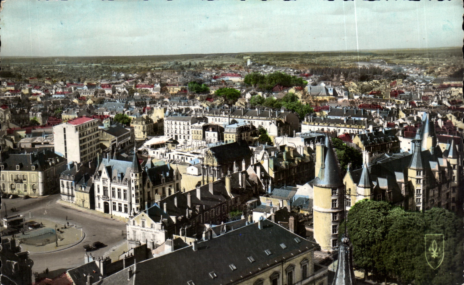 CPA Nevers Vue panaramique Palais Ducal Caisse d Epargne
